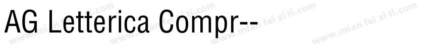 AG Letterica Compr-字体转换